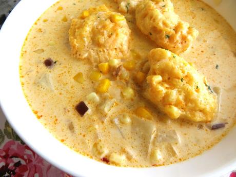 Corn Chowder with Dumplings