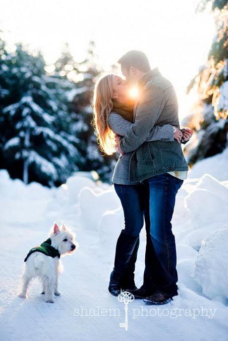 winter engagement shoot with your dog 6