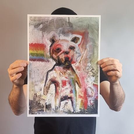Rainbow Bear (A3 Poster Print)