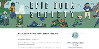 A ZEBRA'S WORLD Reviewed at the Epic Book Society
