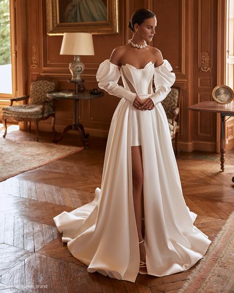 top wedding dresses simple with long sleeves off the shoulder anne mariee