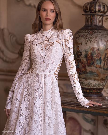 top wedding dresses modest with long sleeves lace floral yedyna