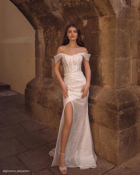 top wedding dresses sheath off the shoulder sexy giovanna alessandro
