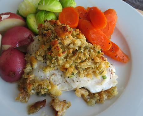 Baked Haddock with Buttery Cracker Topping