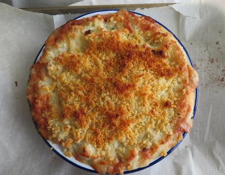 Cheesy Potato and Baked Bean Pie