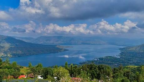 A panoramic view of Panchgani which is an attractive hill station