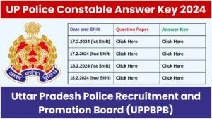 UP Police Constable Answer Key 1  Question Paper Download 2024