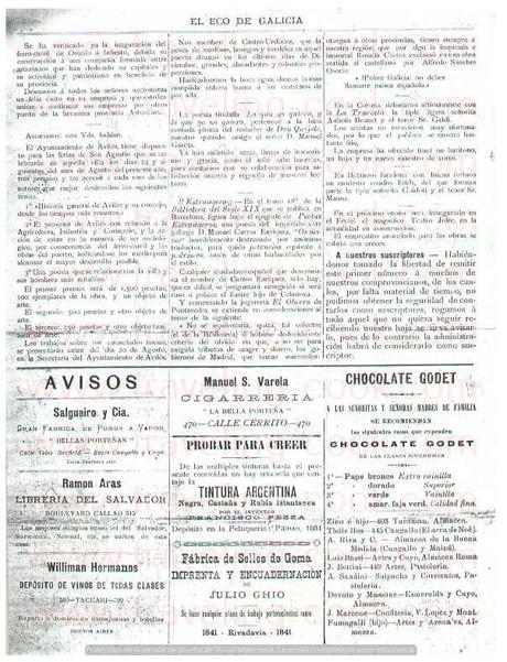 Eco de Galicia of Buenos Aires Newspaper