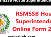 RSMSSB Hostel Superintendent Online Form 2024
