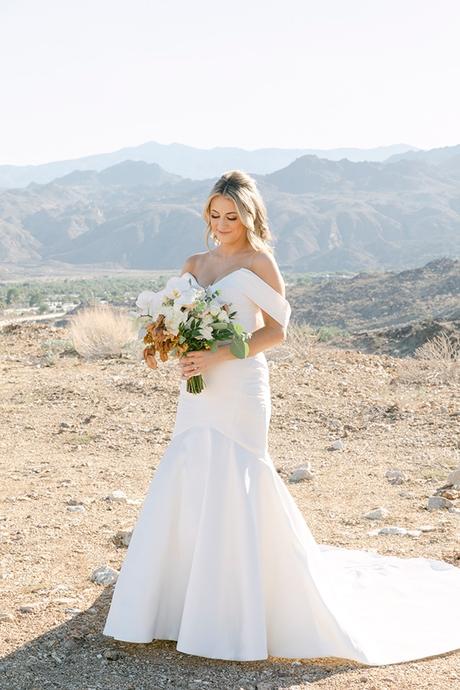 Stylish neutral wedding in Palm Desert California | Gianna & Bryan