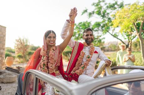 Vibrant Indian Wedding followed by a modern vow exchange in Athens | Nikita & Kayur