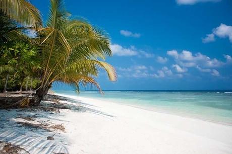 White sand shores on Minicoy Island in Lakshadweep