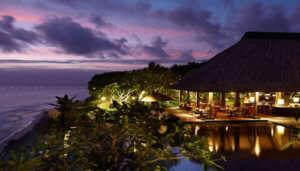 Night view of one of the best resorts in Bali