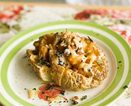 Air Fryer Blooming Baked Potato