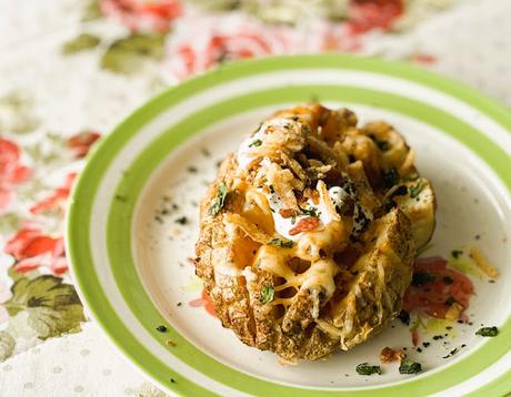 Air Fryer Blooming Baked Potato