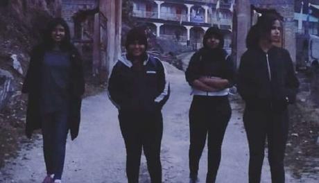 took a walk in snowy cold weather