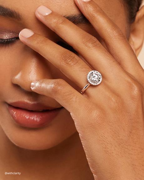 lab diamond vs natural diamond engagement rings round cut halo diamond withclarity