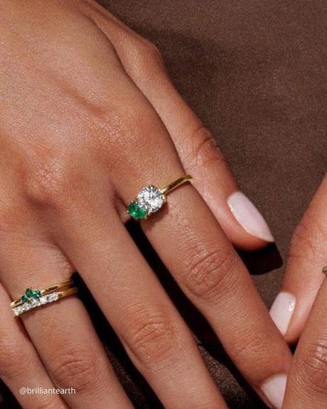 toi et moi rings two stones tender ring with emerald