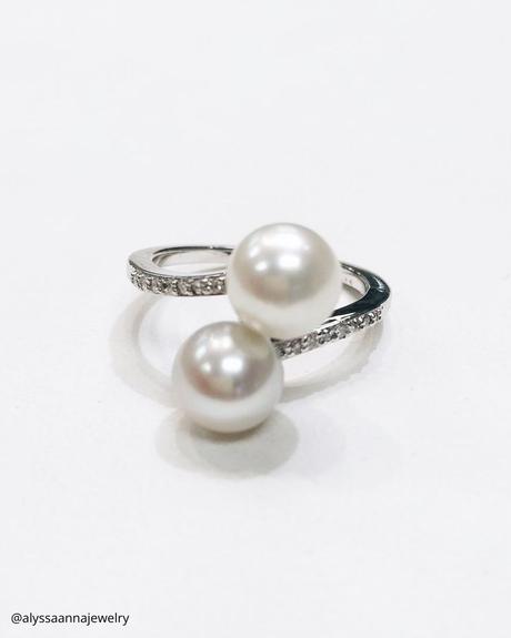 toi et moi rings white gold ring with two pearls