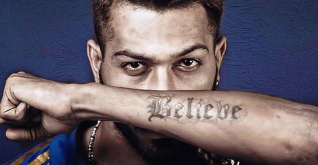 All 8 Hardik Pandya Tattoos With Deep Meaning 13 Hardik Pandya Believe Tattoo (Left Arm)