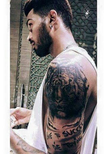 All 8 Hardik Pandya Tattoos With Deep Meaning 10 Hardik Pandya ‘Live to Succeed or Die Trying’ Tattoo (Left Arm Biceps)