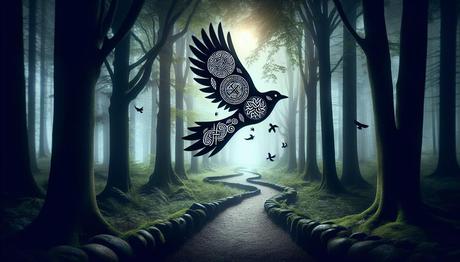 black bird following me