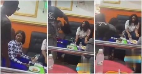 Man Catches His Babe Doing THIS SHOCKING THING At A Restaurant With His Ex-boyfriend, See What He Did— (Watch Video)