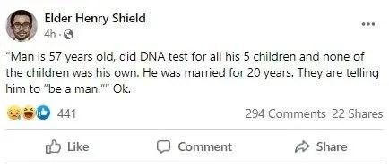 Man Cries Profusely After Discovering His Five Children Are Not Biologically His After 20 Years Of Marriage (Full Story)