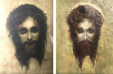 Gabriel von Max and Rene Magritte – 'Jesus Christus' on my wall and at Christie's London