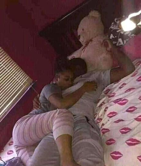 Is It Okay For A Father And His Step Daughter To Sleep Like This? See Photos