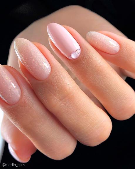 spring wedding nails light gentle pink mariapro.nails