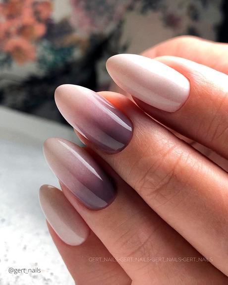 spring wedding nails ombre white gray gert nails
