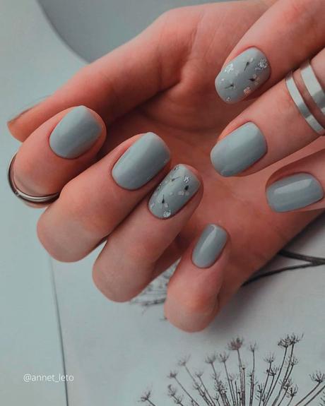 spring wedding nails neutral gray dry flowers annet leto