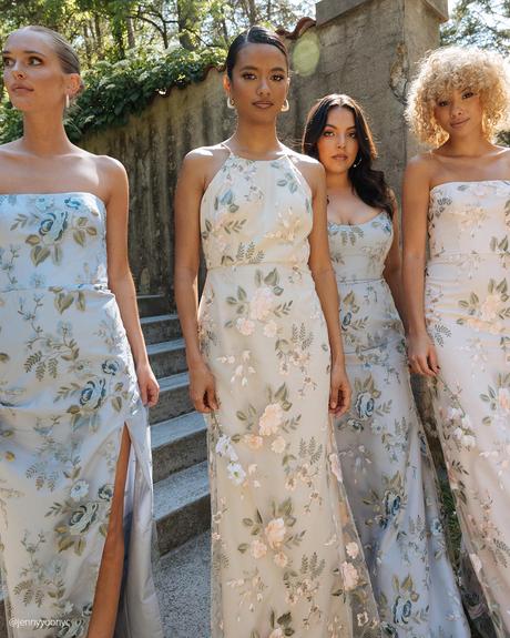 floral bridesmaid dresses mixed long jennyyoonyc