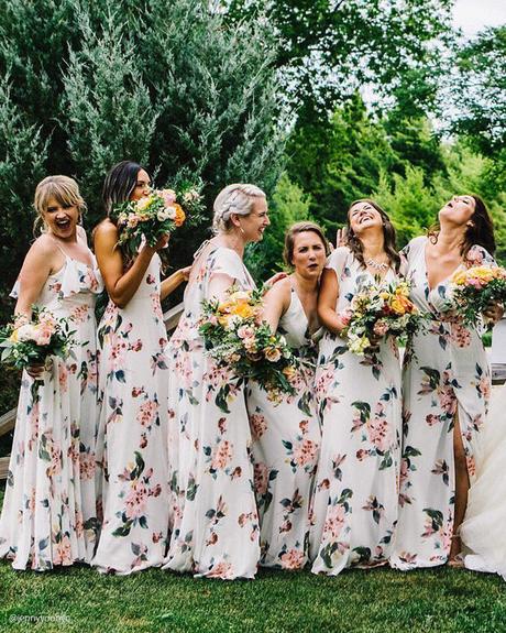 floral bridesmaid dresses white with printed jennyyoonyc