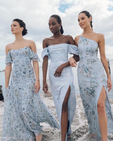 blue floral bridesmaid dresses long beach jennyyoonyc