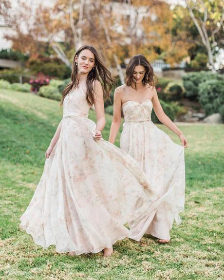 floral bridesmaid dresses pastel long summer jennyyoonyc