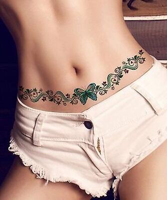 Lower Stomach Wraparound Tattoo