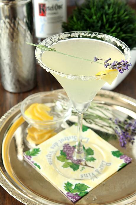 Lavender Lemonade Martini Cocktail
