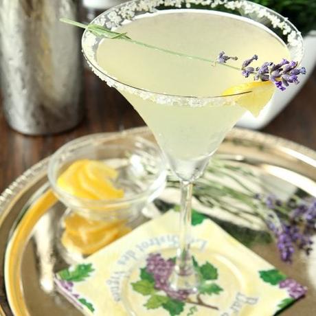 Lavender Lemonade Martini Cocktail