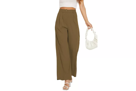 Spring Outfit Trends: Discover the Hottest Looks in 2024! 10 Funyyzo Wide-Leg High-Waisted Trousers