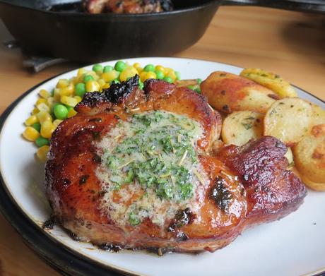 Herbed Pork Chops with Garlic Butter