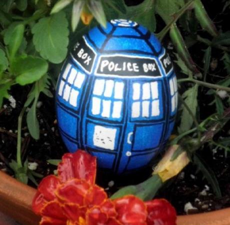 T.A.R.D.I.S Painted Easter Eggs