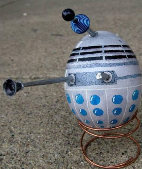 Dalek Painted Easter Eggs
