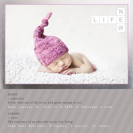 birth announcements - New Life Crossword Puzzle