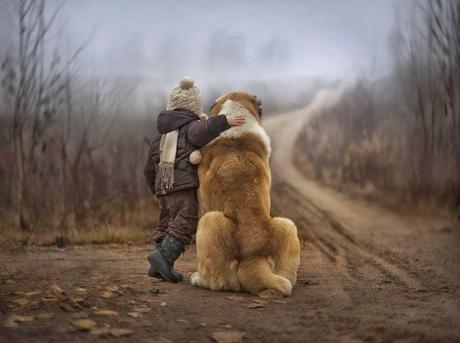 Russian Mother's Magical Pictures of Her Two Kids With Animals