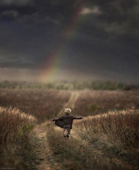 Russian Mother's Magical Pictures of Her Two Kids With Animals