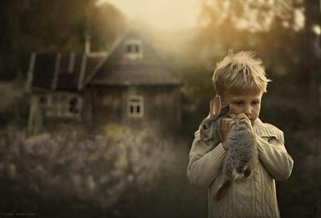 Russian Mother's Magical Pictures of Her Two Kids With Animals