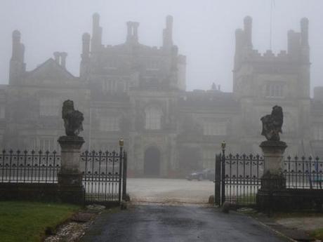 Cornish stately home in fog - www.ShopCurious.com