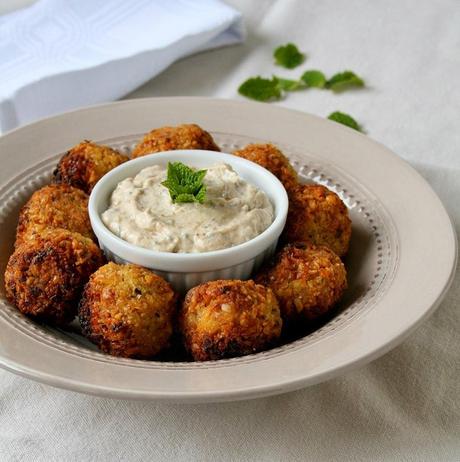 Falafel with Minted Tahini Yoghurt